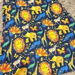 Vintage 60s or 70s silky animal print bellbottom pants Blue Photo 1