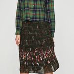 ZARA Pleated Accordion Academia Plaid Midi Skirt Photo 1