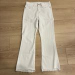 frame denim Frame Women’s Le Crop Mini Boot Raw Stagger Jean White Size 28 Photo 1