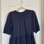 Summersalt The Luxe Pima Puff-Sleeve Mini Dress Size XS Midnight Navy Blue Photo 3