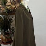 Le Suit  Women Long Sleeve Lined Lapel Notch Blazer Olive Green 12 Hidden Button Photo 5