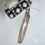 Spartina 449 Callahan Linen Wristlet Wallet Ivory Navy Orange Accent Classic Photo 7