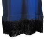 J.Crew Dark Navy Sleeveless Tunic Top Fringe Hem EUC Medium Photo 3