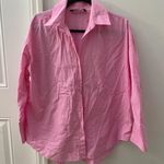 ZARA Pink Button Down Long Sleeve Shirt Photo 1
