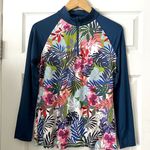 Reel Legends Quarter Zip Rash Guard Sz M Blue Size M Photo 0