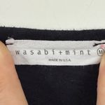 Wasabi + Mint  black, short-sleeved, ruched t-shirt dress Photo 3