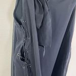 Haute Hippie Navy Blue Tie Neck Lace Up Side Silk Tank Top XS Photo 3