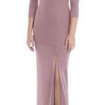After Six  Wide Bateau Neck Crepe Evening Dress XS Photo 0