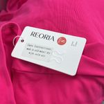 NWT REORIA Mesh Sleeve Square Neck Bodysuit – Hot Pink – Small Photo 5