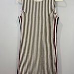 THML  Women M Vertical Striped Tank Dress Black & White Back Zip 100% Cotton Photo 0