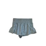 Free People  Movement Gray Ruffle Plated Shorts Size Small Photo 6