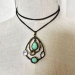 Sweet Lola copper tone blue pendant necklace Green Photo 0