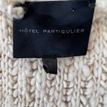 Cardigan Wool Blend Cream Chunky Knit Popcorn Open Front Small Hotel Particulier Photo 7