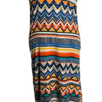 Love Crochet Knit Racer Back Maxi Dress M Multicolored Geometric Stretch Summer Blue Size M Photo 0