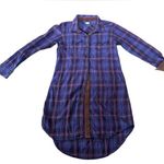 KAVU Jurnee Purple Flannel Plaid Long Sleeve Corduroy Gorpcore Outdoor Dress Photo 0