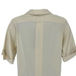 Lysse Womens Parachute Button-Up Short Microfiber Sleeve Shirt Bone XS NWT Photo 3