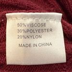 Merokeety Burgundy V-Neck Cable Knit Sweater Dress NWT Size L Photo 12