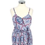 Sim & Sam Floral Print Cotton Maxi Dress Adjustable Straps Blue Size Small NWT Photo 3