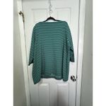 Croft & Barrow Croft & Barrows Women’s Sz 3x Green Black Stripes Ribbed 3/4 Zip Sleeves Top NWT Photo 5