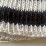 black and white ribbed fisherman beanie hat Photo 4