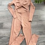 ASOS Beige Long Sleeve Nude Ribbed Unitard size 4 US NWOT Photo 4