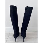 Nine West NWEVAH Size 9 1/2 M Tall Black 3 1/2 Inch Heel Boots with Zipper Photo 5
