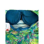 Lands' End Swimsuit Tankini Top Size 2 Baltic Teal Palm Green Blue Womens NWT Photo 2