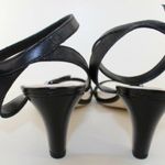 Franco Sarto Black & Chrome Leather Ankle Heel Photo 4