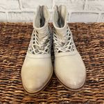 Women’s Rebels beige colored mesh leather style back zip western boots 6 Photo 2