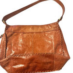 Hobo Originals Brown Leather Shoulder Bag‎ Magnetic Top Zipper Side Pocket Photo 0