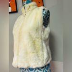 Loft Ann Taylor  Petites Faux Fur Ivory Zipper  Vest Womens XSmall Photo 3