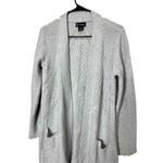 C By Bloomingdales Women's 100% Cashmere Open Cardigan Sweater Size M Gray Size M Photo 2