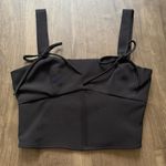 ZARA New With Tag  Black Crop Top With Bow detailing Photo 3