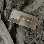 The Limited  NWT Black Sheer Floral Lace Sleeveless Button Down Shirt Photo 5