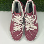 Vans  Skateboard Hi Top Sneakers Suede Burgundy Red Shoe Women size 7 Photo 4