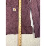 Carhartt Newberry Hoodie Womens XS Relaxed Fit Maroon French Terry Pullover Photo 3