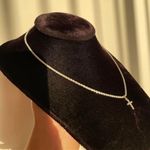 NEW Silver Cross Pendant Clavicle Rope Chain Choker Photo 2