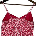 J.Crew Floral Sleeveless Scalloped Neck Back Cami Adjustable Straps Top 0 Red Photo 4