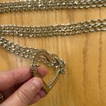 Women's Double Chain Belt Silver 40” Heart Charm Swag Boho Dress Casual Ladies Photo 2