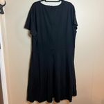 Bedoar Short Sleeve Black Pocketed Swing Dress with White Lace Size 26 Dress Photo 2