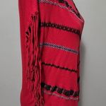 Ruff Hewn red embroidered fringe top size medium Photo 2