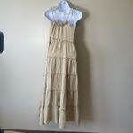 Anthropologie Charlie Holiday Senorita Maxi Dress Sz 8 Tan Boho Tiered Sundress Photo 6