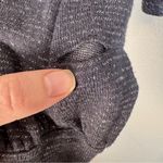 Free People  Grey Metallic Cowl Neck Sweater Womens S Boho Holiday Damaged Photo 8