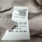 Womens Linen Blend Wide Leg Pants Light Beige Elastic Waist Drawstring Casual XL Gray Photo 5