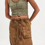 Free People #78 NWT Cosette Corset Tank in Soft Olive Photo 0