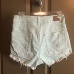 American Eagle Mint High-Waisted Denim Shorts Photo 3
