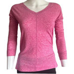 Z By Zella  Athletic Pink Long Sleeve V-Neck Top Women's Small​​​​ Photo 0