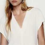 ZARA Midi Off White Stretchy Dress(Size Medium) Photo 0