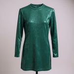 ZARA  Women Mini Green Sequin Dress NWT Photo 1