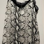 Boutique Satin Snake Print Lace Tank Photo 0